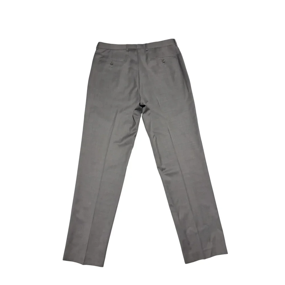 Lauren Ralph Lauren Mens Slim Fit Dress Pants Light Gray Sharkskin 34x32